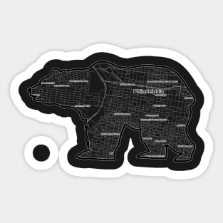 Philadelphia Bear en Blanc Sticker